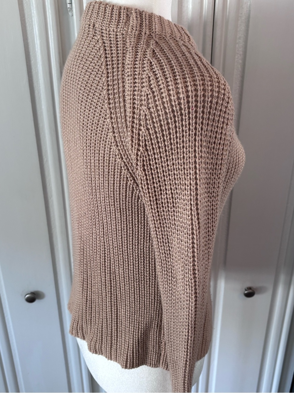Zara Ribbed Crewneck Sweater in Taupe M - Picture 6 of 11